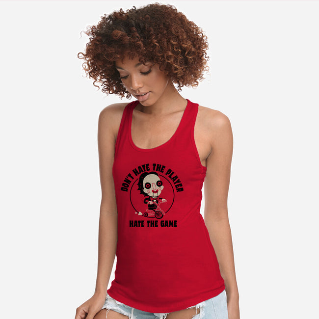 Hate The Game-womens racerback tank-DinoMike