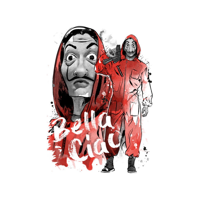Bella Ciao Sumi-E-none polyester shower curtain-DrMonekers