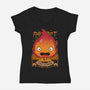 A Fire Demon-womens v-neck tee-Alundrart