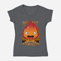 A Fire Demon-womens v-neck tee-Alundrart