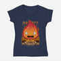 A Fire Demon-womens v-neck tee-Alundrart