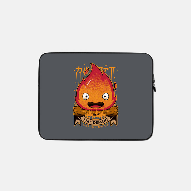 A Fire Demon-none zippered laptop sleeve-Alundrart