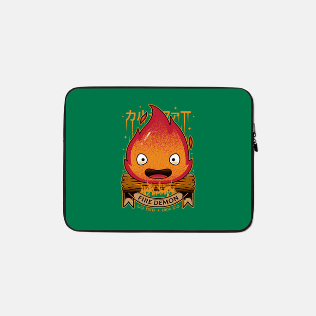 A Fire Demon-none zippered laptop sleeve-Alundrart