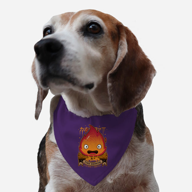 A Fire Demon-dog adjustable pet collar-Alundrart