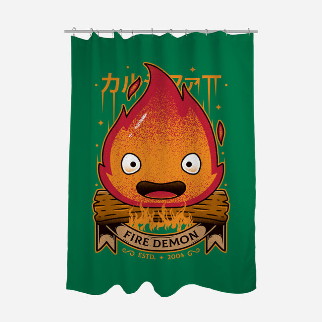 A Fire Demon-none polyester shower curtain-Alundrart