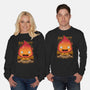 A Fire Demon-unisex crew neck sweatshirt-Alundrart