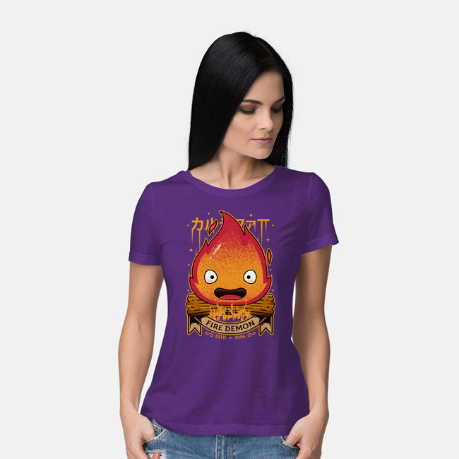 A Fire Demon-womens basic tee-Alundrart
