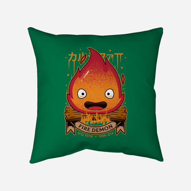 A Fire Demon-none removable cover w insert throw pillow-Alundrart