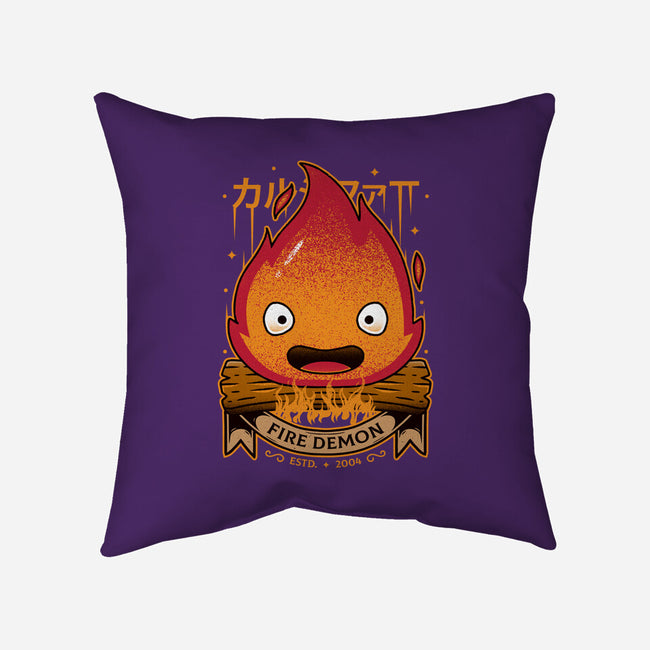 A Fire Demon-none removable cover w insert throw pillow-Alundrart