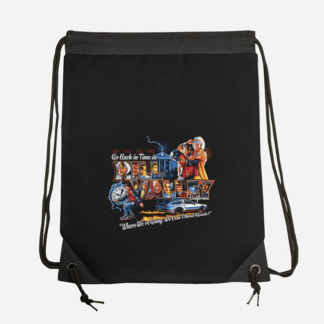 Go Back In Time-none drawstring bag-goodidearyan