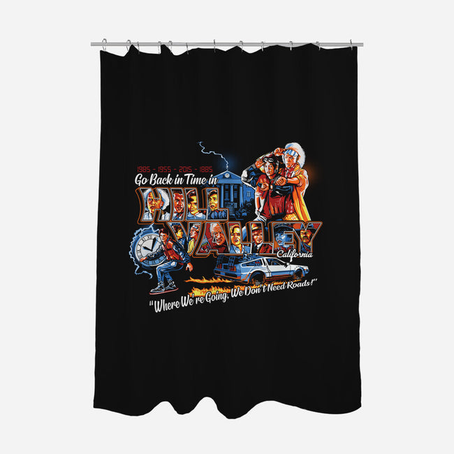 Go Back In Time-none polyester shower curtain-goodidearyan