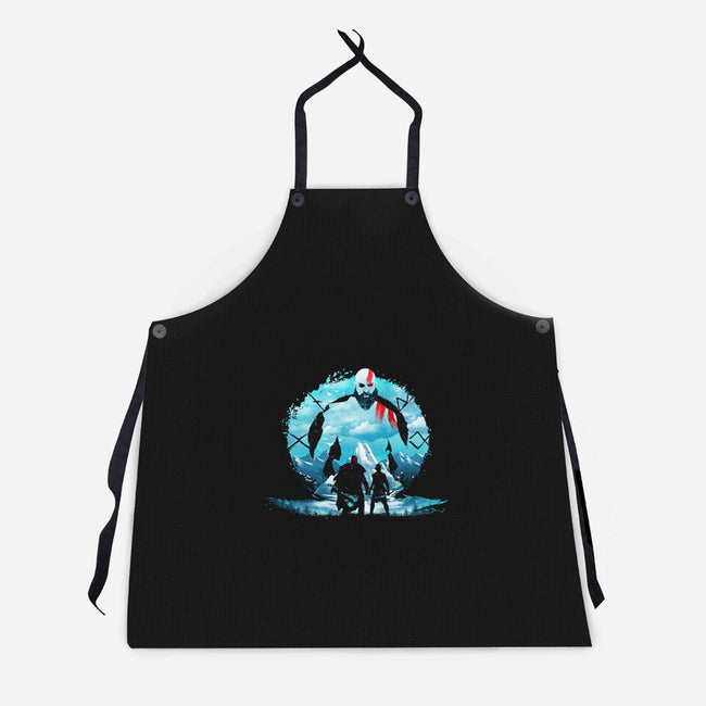 Kratos Landscape-unisex kitchen apron-dandingeroz