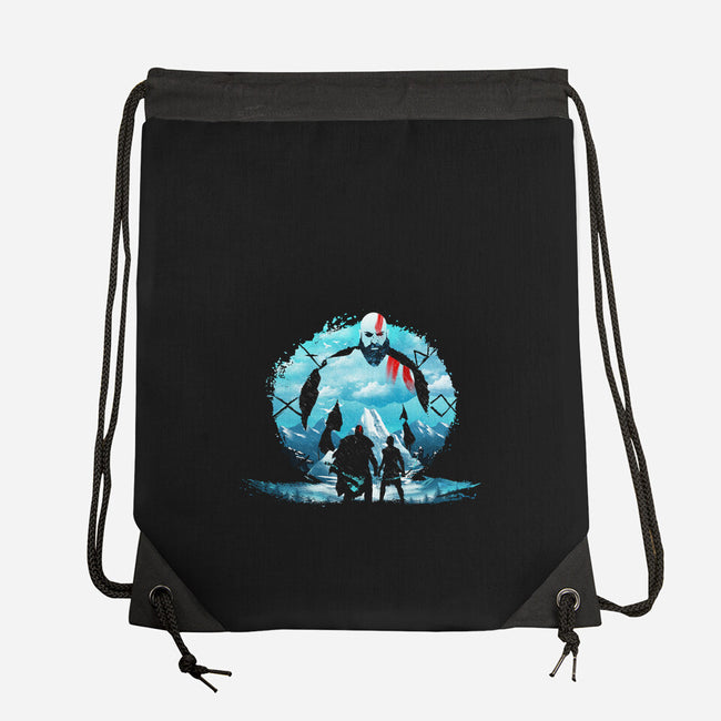 Kratos Landscape-none drawstring bag-dandingeroz