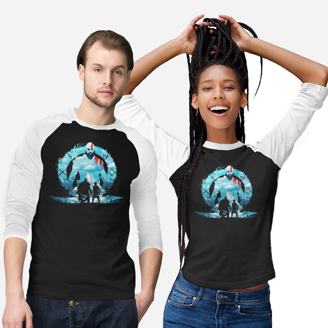 Kratos Landscape-unisex baseball tee-dandingeroz