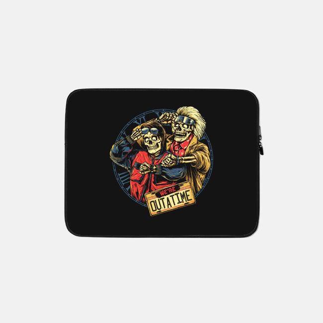 Time is Up-none zippered laptop sleeve-glitchygorilla