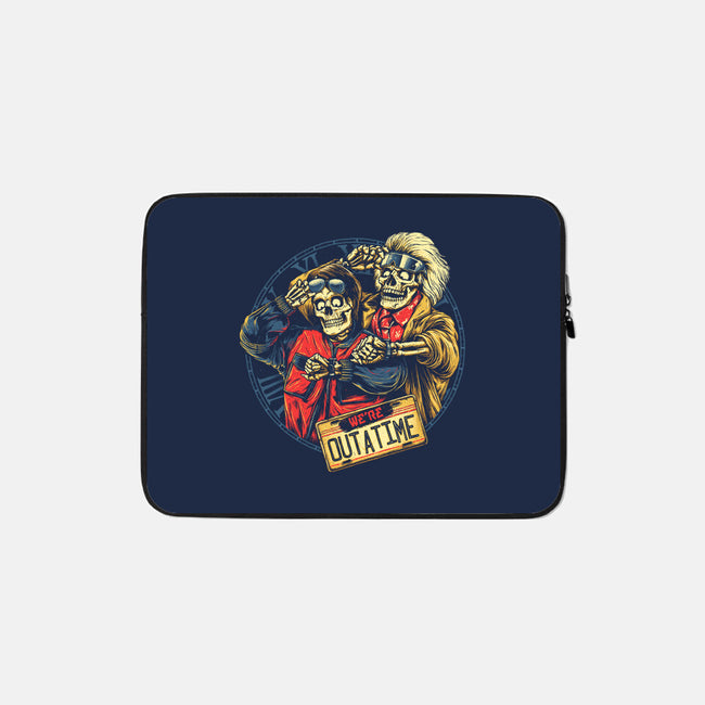 Time is Up-none zippered laptop sleeve-glitchygorilla