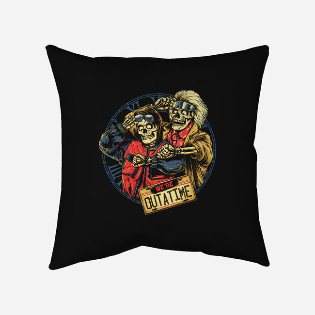 Time is Up-none removable cover w insert throw pillow-glitchygorilla