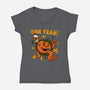 Pumpkin Spice Man-womens v-neck tee-Paul Simic