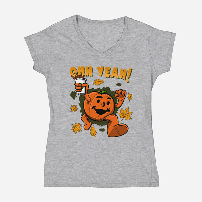 Pumpkin Spice Man-womens v-neck tee-Paul Simic