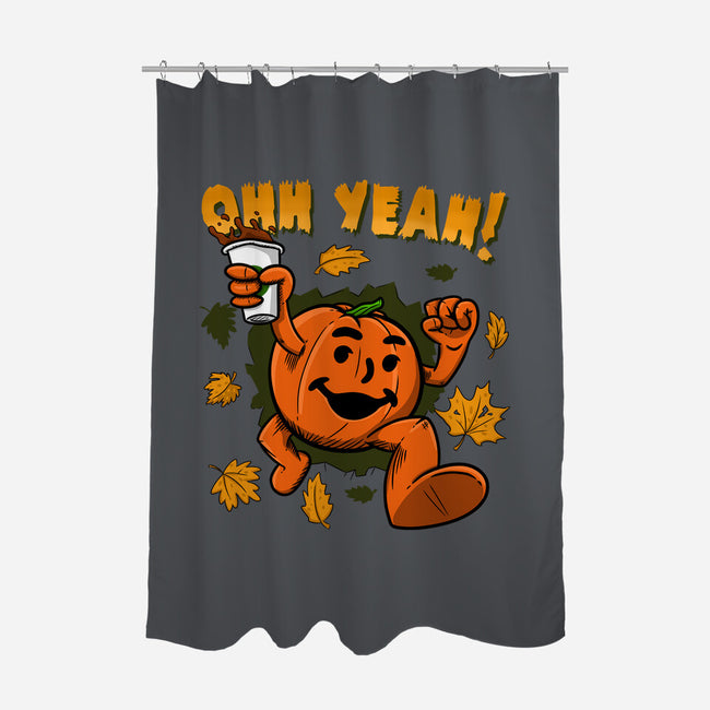 Pumpkin Spice Man-none polyester shower curtain-Paul Simic