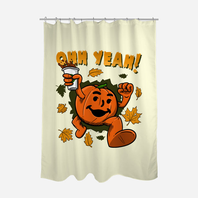 Pumpkin Spice Man-none polyester shower curtain-Paul Simic