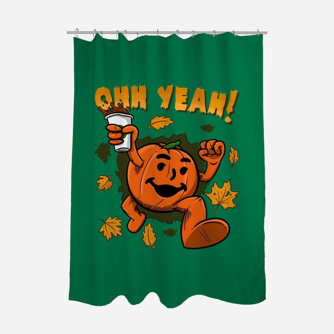 Pumpkin Spice Man-none polyester shower curtain-Paul Simic