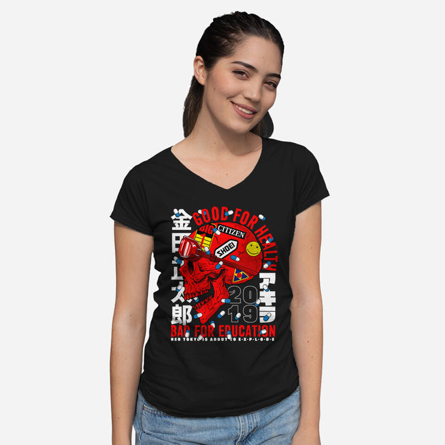 The Capsules Leader-womens v-neck tee-krobilad