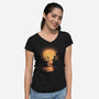 Hallows In Moonlight-womens v-neck tee-fanfabio
