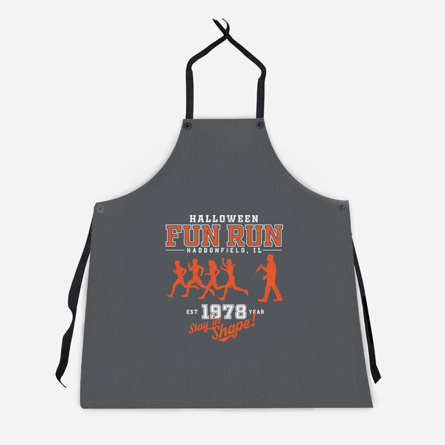 Halloween Fun Run-unisex kitchen apron-krobilad