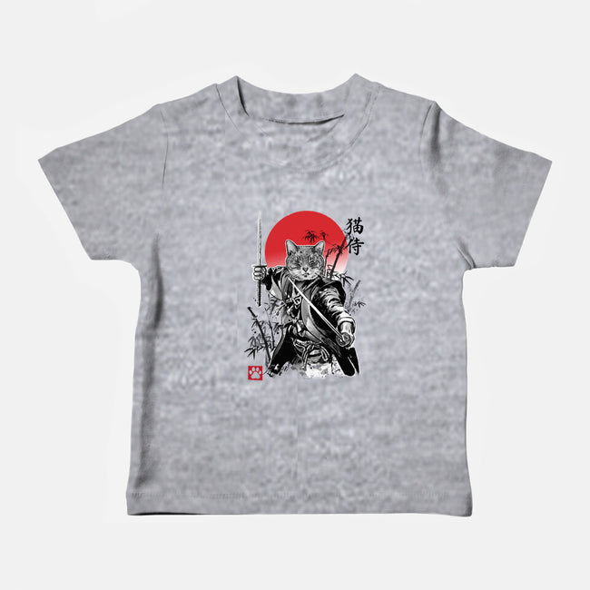 Catsumoto Meowsashi-baby basic tee-DrMonekers