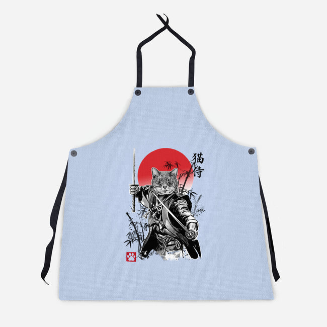Catsumoto Meowsashi-unisex kitchen apron-DrMonekers