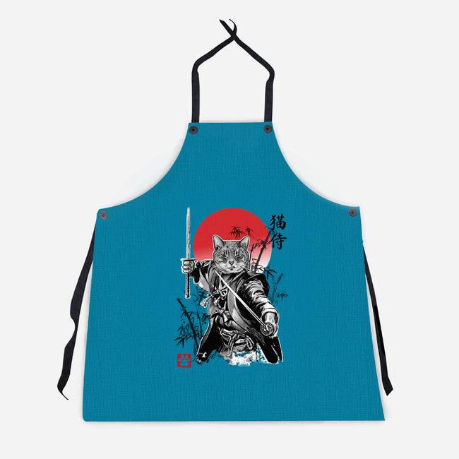 Catsumoto Meowsashi-unisex kitchen apron-DrMonekers