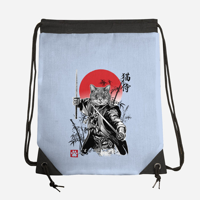 Catsumoto Meowsashi-none drawstring bag-DrMonekers