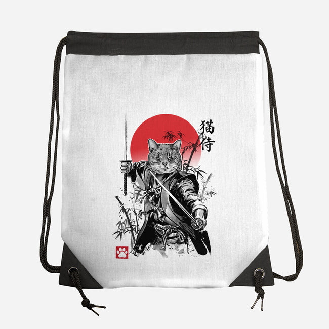 Catsumoto Meowsashi-none drawstring bag-DrMonekers