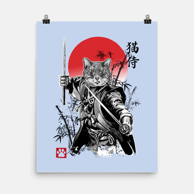 Catsumoto Meowsashi-none matte poster-DrMonekers