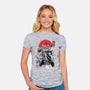 Catsumoto Meowsashi-womens fitted tee-DrMonekers