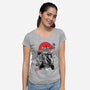 Catsumoto Meowsashi-womens v-neck tee-DrMonekers