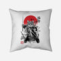 Catsumoto Meowsashi-none removable cover w insert throw pillow-DrMonekers