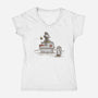 A Little Afraid Of That Ghost-womens v-neck tee-kg07