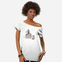 A Little Afraid Of That Ghost-womens off shoulder tee-kg07