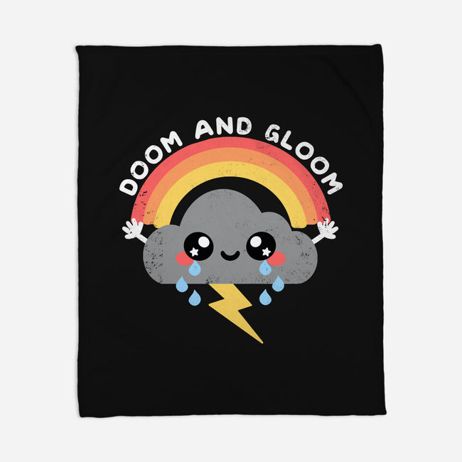 Doom And Gloom-none fleece blanket-NemiMakeit