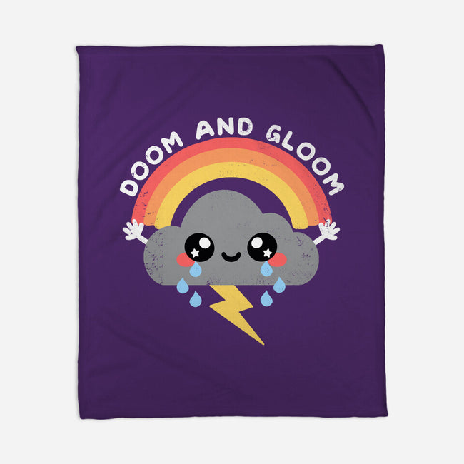 Doom And Gloom-none fleece blanket-NemiMakeit