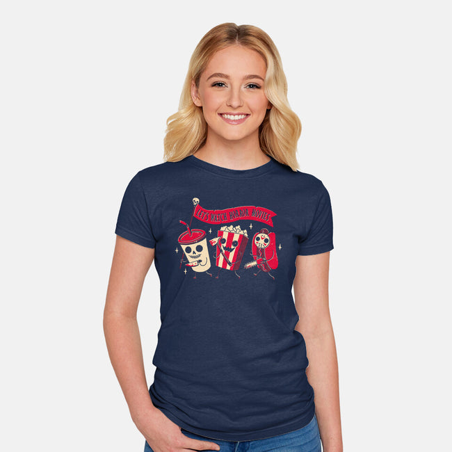 Midnight Movie-womens fitted tee-DinoMike