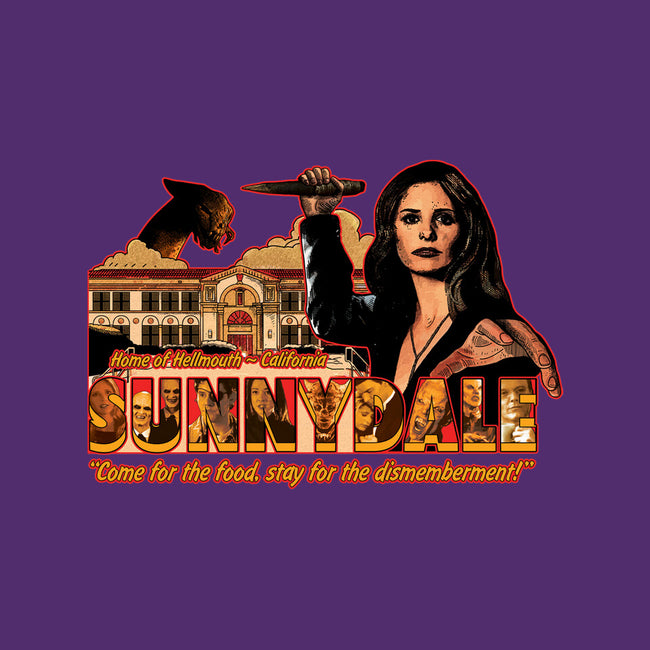 Visit Sunnydale-womens racerback tank-goodidearyan