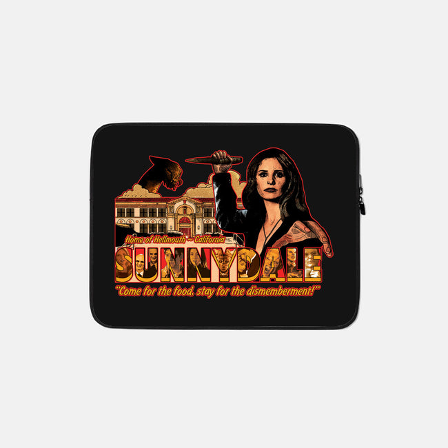 Visit Sunnydale-none zippered laptop sleeve-goodidearyan