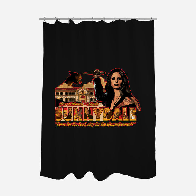 Visit Sunnydale-none polyester shower curtain-goodidearyan