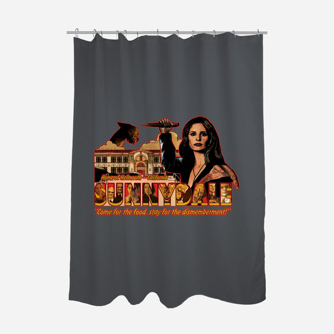 Visit Sunnydale-none polyester shower curtain-goodidearyan