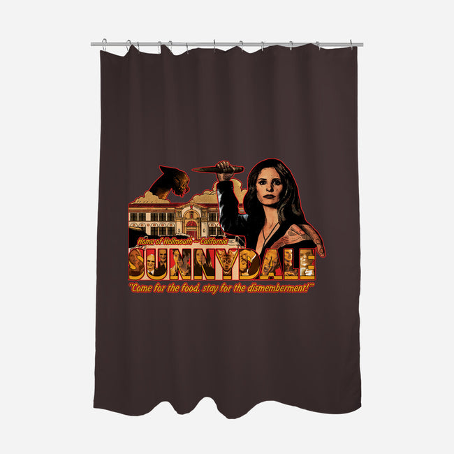 Visit Sunnydale-none polyester shower curtain-goodidearyan