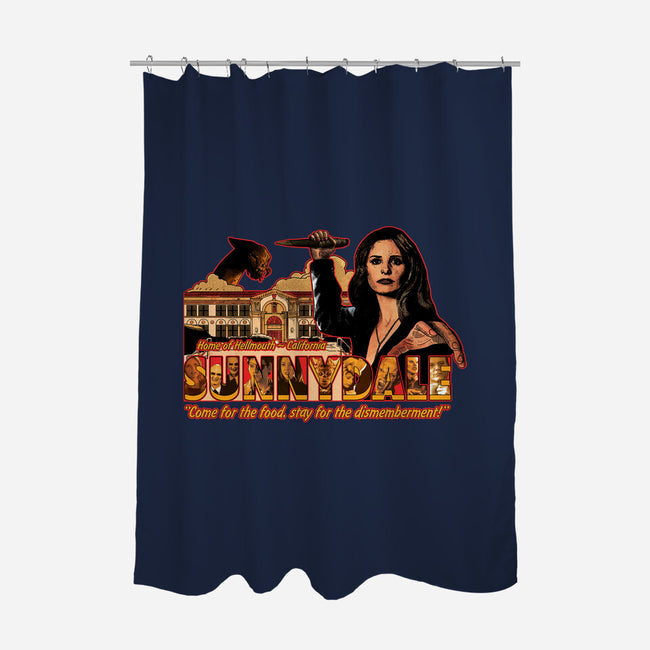 Visit Sunnydale-none polyester shower curtain-goodidearyan