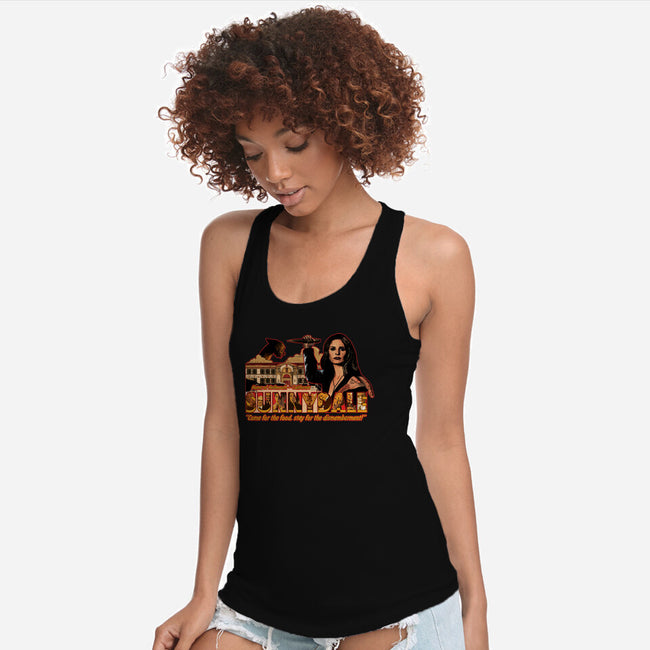 Visit Sunnydale-womens racerback tank-goodidearyan